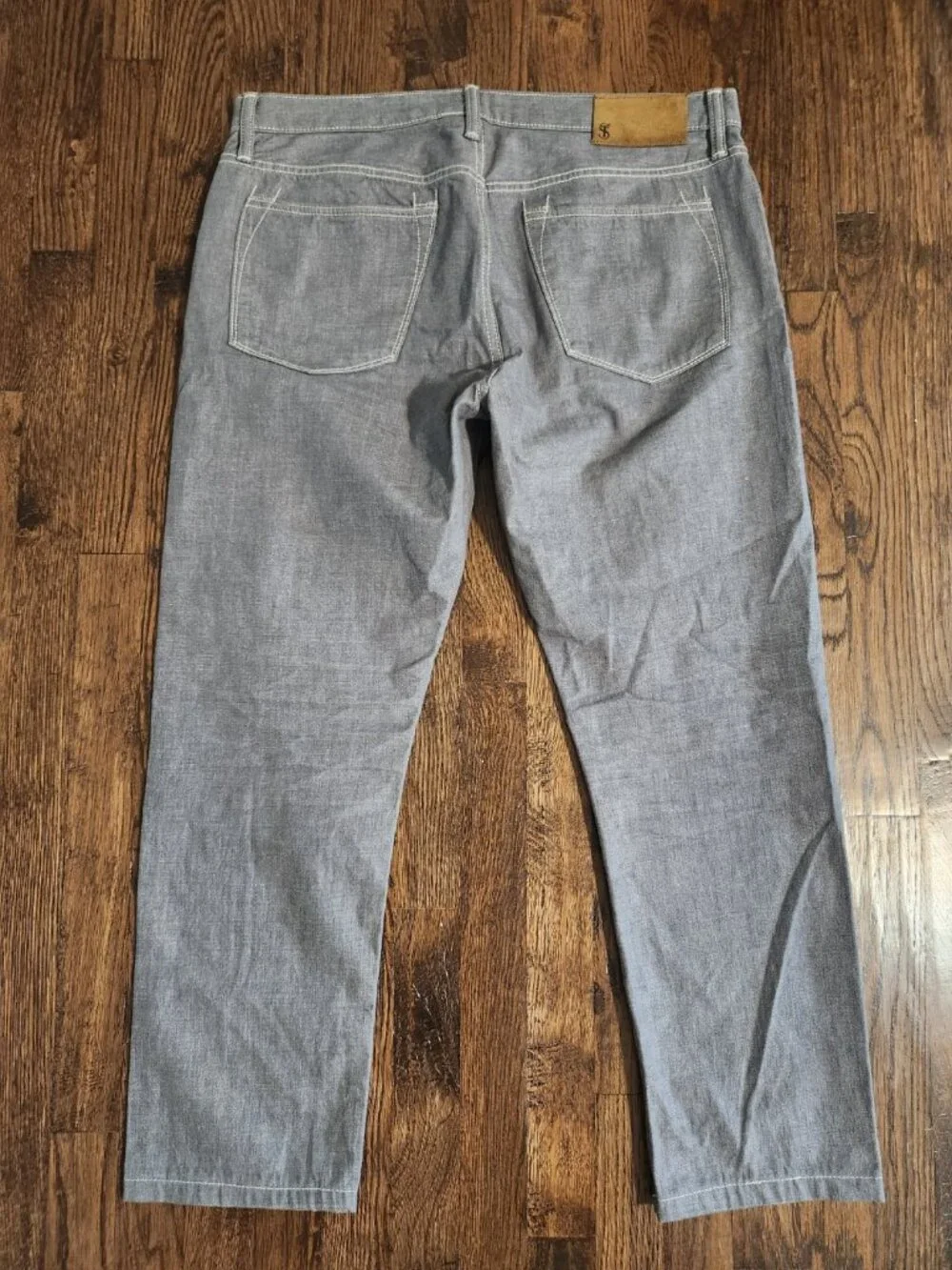Todd Synder Slim Fit Lightweight Japanese Selvedge Button-fly Jeans Grey 35x32